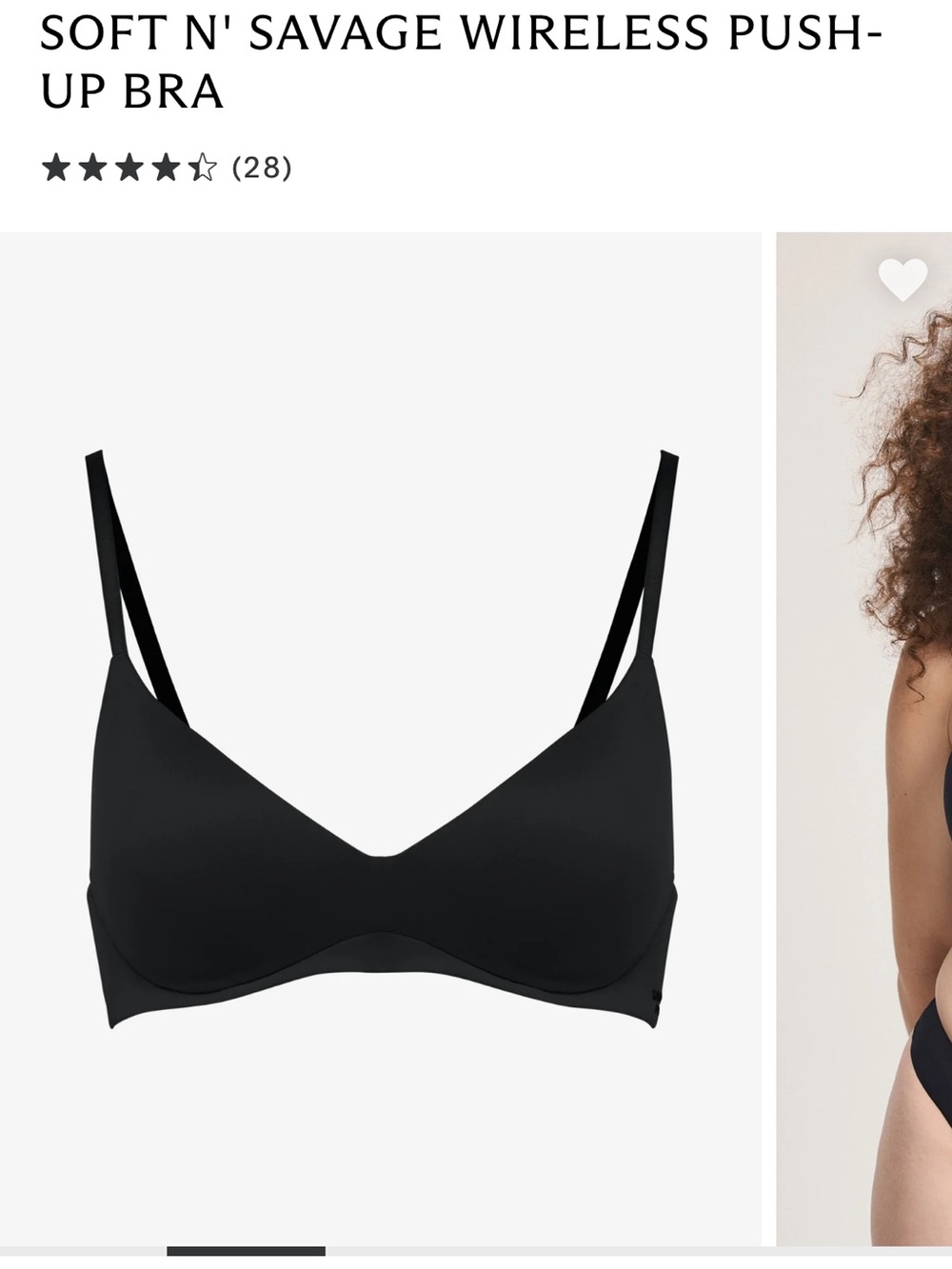 Savage x Fenty Wireless Push-Up Bra - Black
